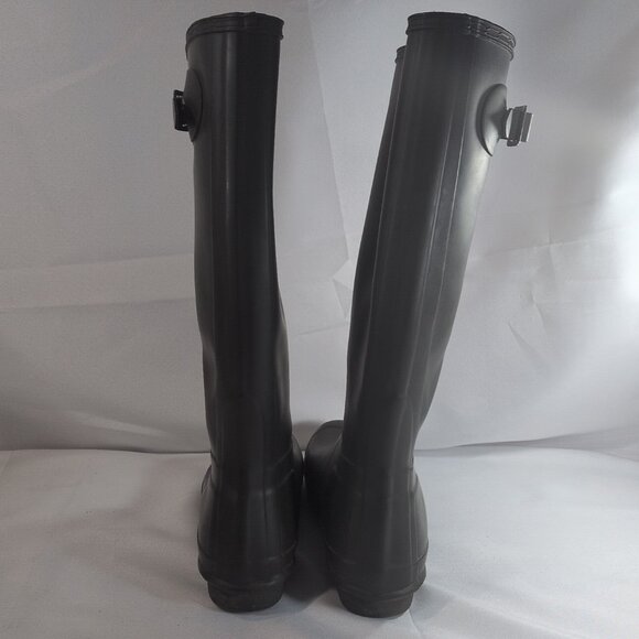 Hunter Original Tall Rain Boots Green Dark Matte US 10 F 9 M EU 42 W23499 Women - Picture 4 of 16